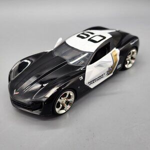 Jada Toys 2009 Corvette Stingray Concept 1:24 Black Highway Patrol Car Model